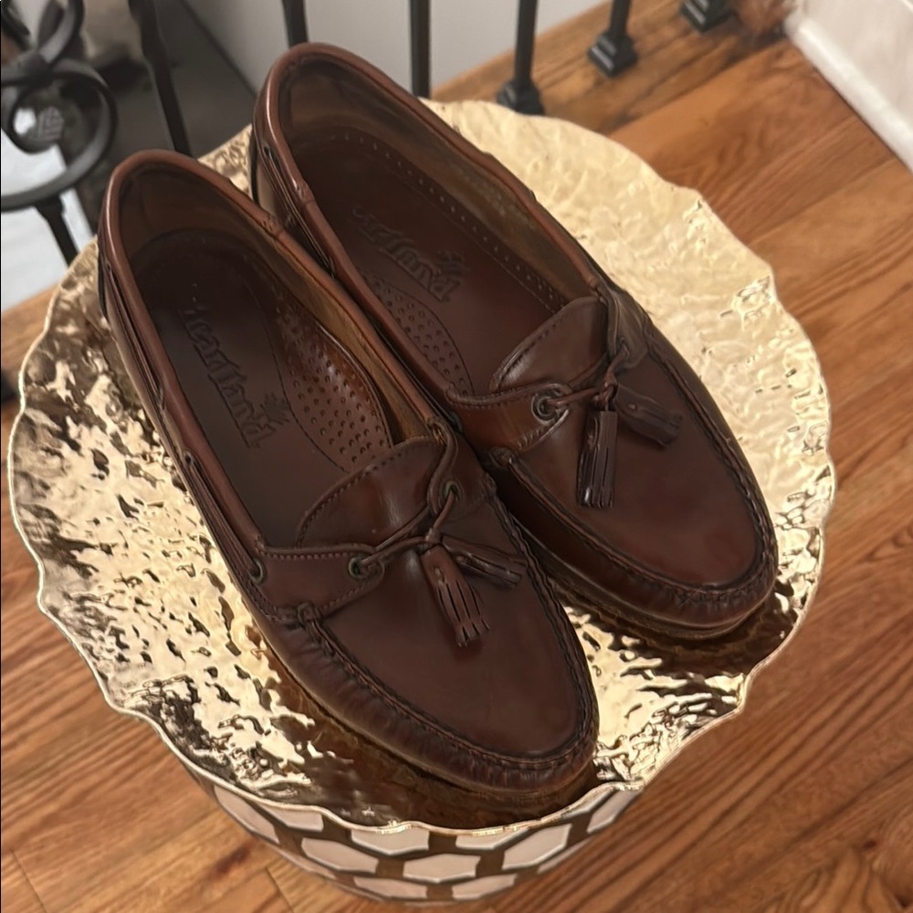 Brown Suede Moccasin Loafers Slip-On